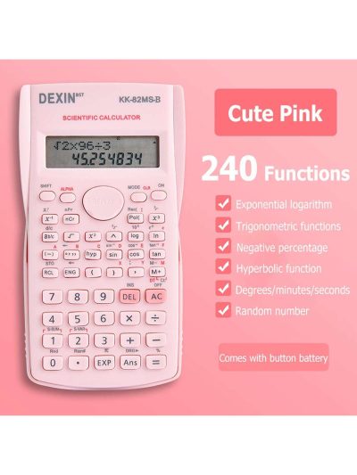 Dexin Multifuctional Student Scientic Calculator pink Dexin Multifuctional Student Scientic Calculator